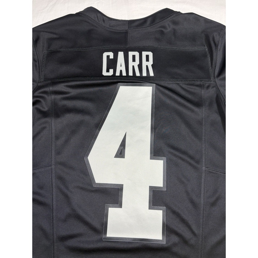 Nike Derek Carr Las Vegas Raiders Game Football Jersey Black Men's Size Medium - Picture 6 of 8